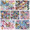 50Pcs/Set Colorful Butterfly PET Clear Stickers Waterproof DIY Fashion Doodle Decals Stickers (7 Styles)