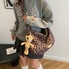 New Casual Leopard Print Tote Bag, Premium Retro Large-capacity Cloth Bag, Female Student Versatile Messenger Bag