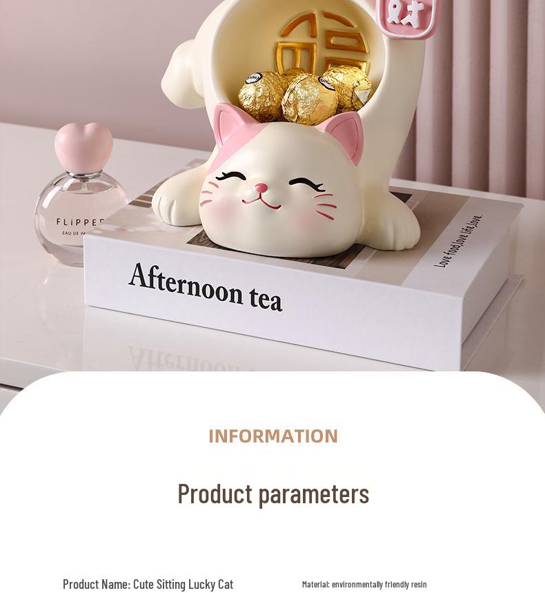 Glückskatze Harz Schlüsselanhänger für Haus- & Kinderzimmerdekoration