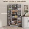 Kitchen Buffet Cabinet, 60 x 35 x 166 cm, Grey