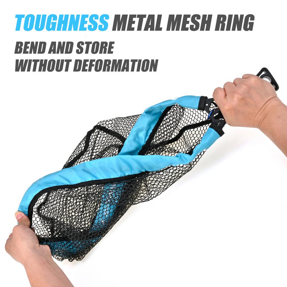 New Floating Fishing Net PC Foldable Landing Net Flexible Handle Nylon Mesh Sea Fishing Accessorie