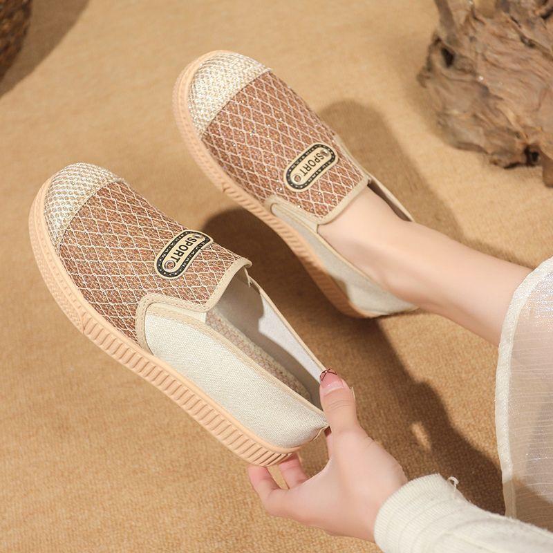 Fashion One-pedal Mesh Breathable Soft Sole Versatile Low-top Shoes Single Shoes 2025 New Simple Trendy Shoes Women's Summer