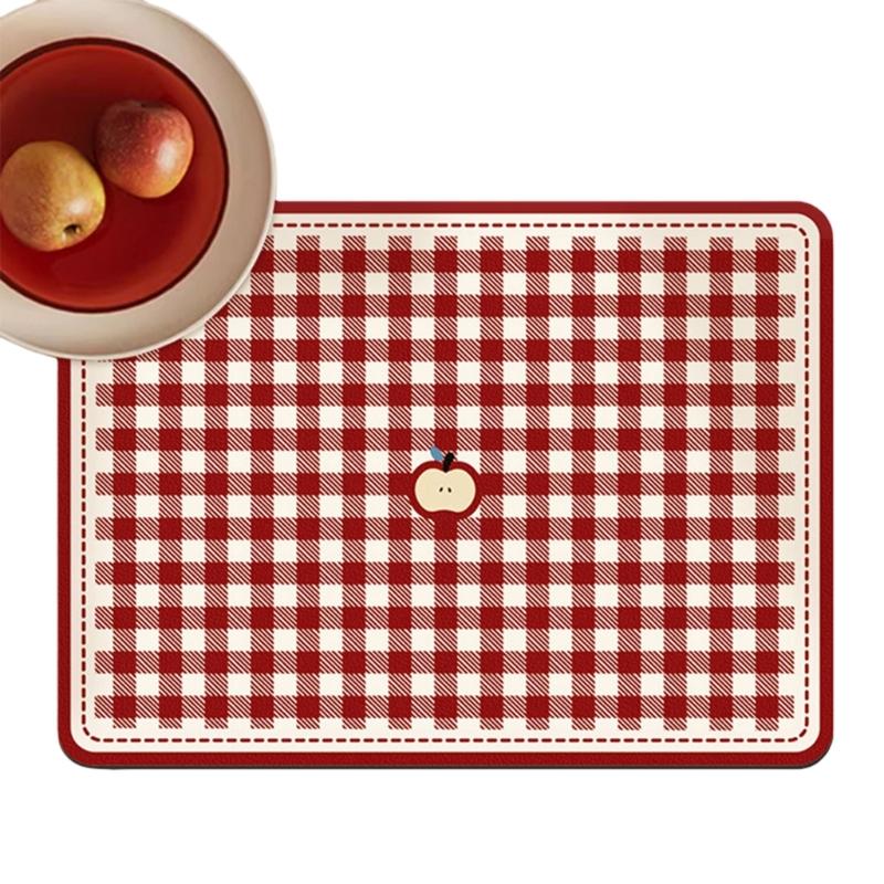 

Quick Dry Countertop Drying Pad With Antiskid Backing Design Decorative Kitchen Accessories For Dishes And Cookware