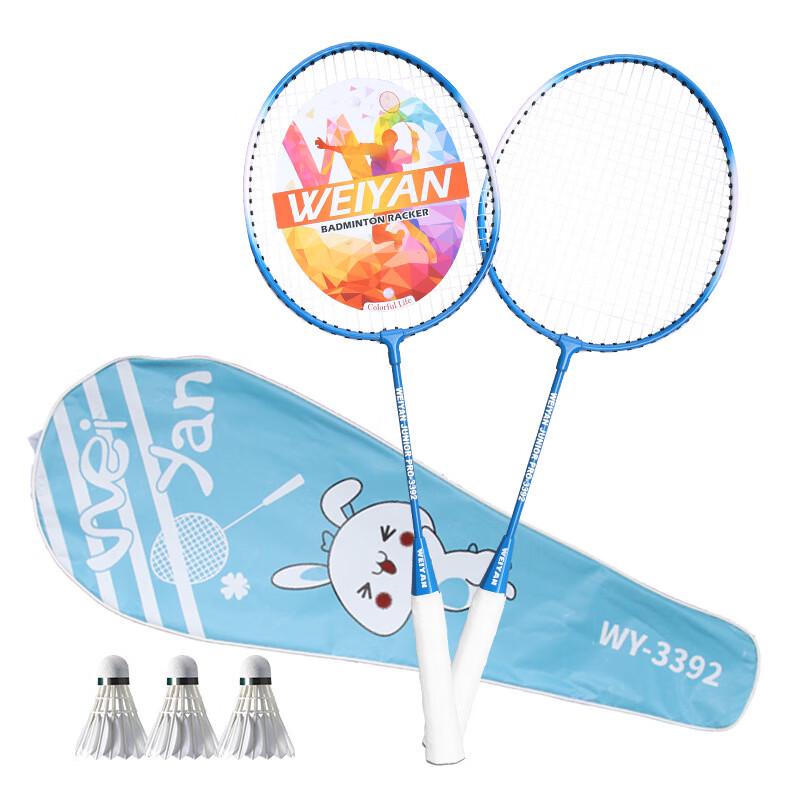 Ayoub Beginner Badminton Racket Set (Pink, 2 Rackets + 3 Balls)