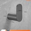 Gunmetal Grey Punch-Free 304 Stainless Steel Wall-Mounted Coat and Hat Hook