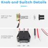 PWM DC Motor Speed Controller, DC 9V-60V & 10A Rated Brush Motor Stepless Speed Controller with Forward-Brake-Reverse Switch & Ajustable