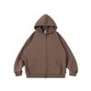 RUIIENRS X Ropucha 2026 Spring Autumn Solid Color Hooded Zip Up Sweatshirt for Men 