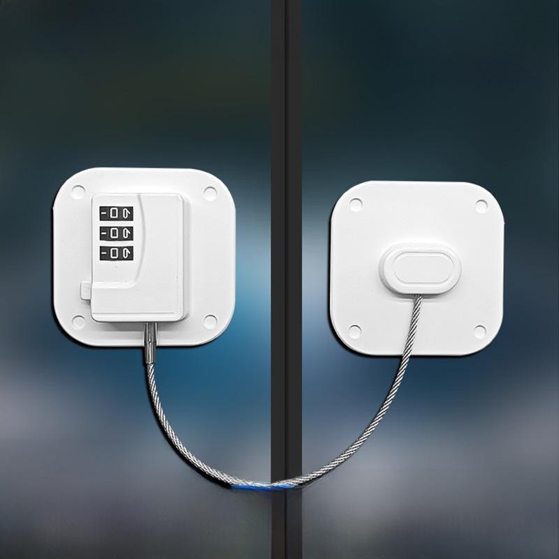 

FJF Замок многоцелевого использования без сверления: Холодильник, Окно, Устройство для безопасности детей Key White Square [Upgraded Packaging]