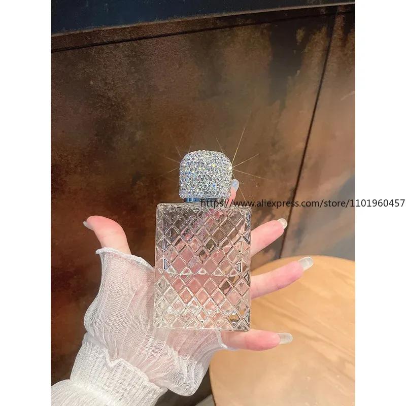 Sparkling 100ml Spray Bottle Perfume Bottle Diamond Container Glass Bottle Decoration Refill Essential Oil Sprayer Cosmetic Vial