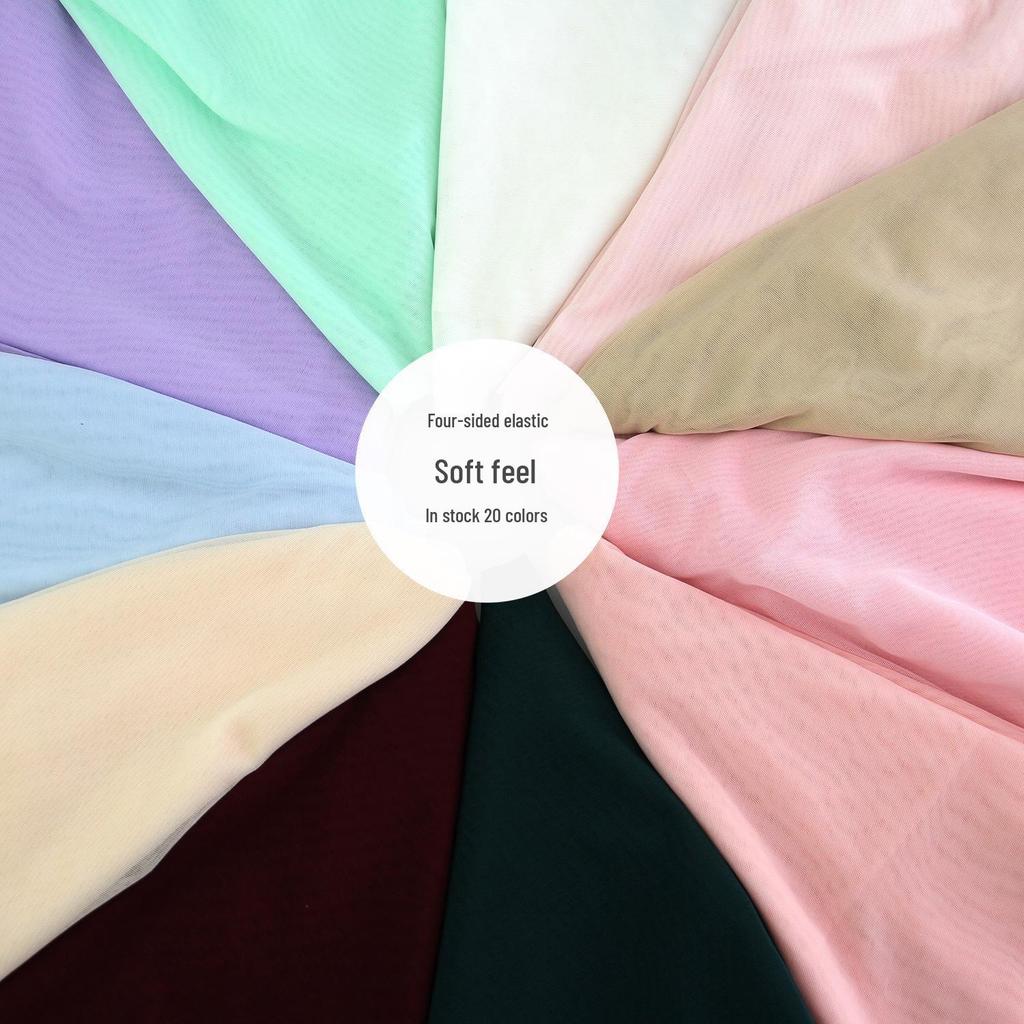 Leichtes 20D Polyester-Spandex-Netzgewebe für Unterwäsche und Tanzbekleidung