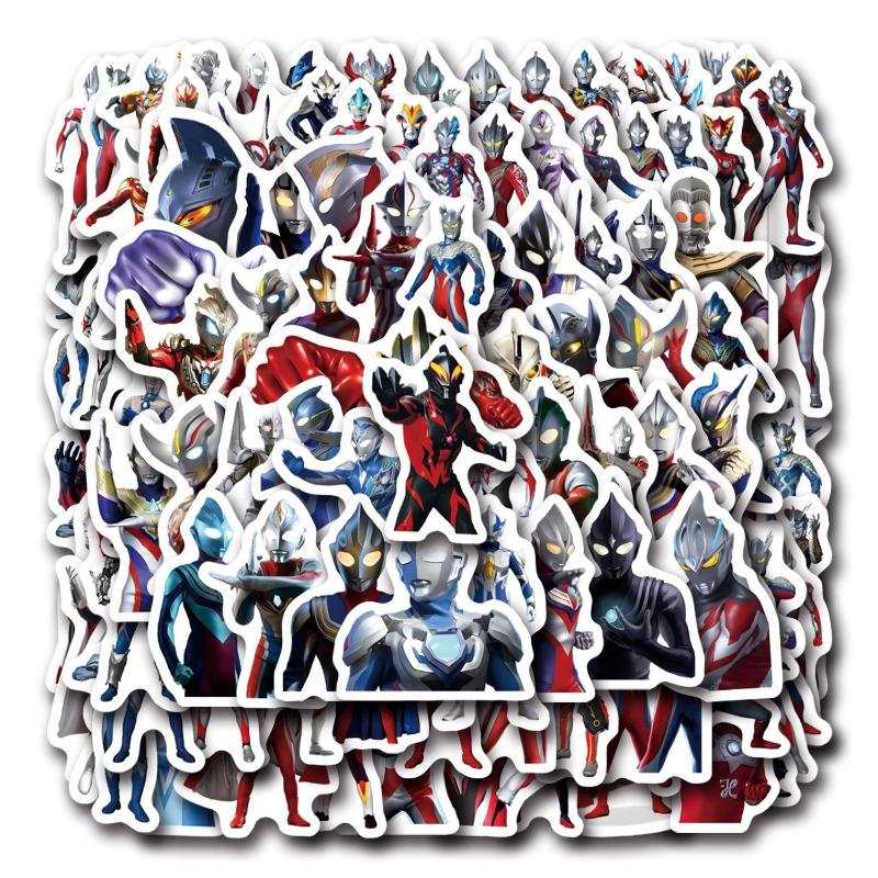 100Pcs Cartoon Cartoon Ultraman Creative Decoration Diy Hand Account Suitcase Mobile Stationery Computer Stickers