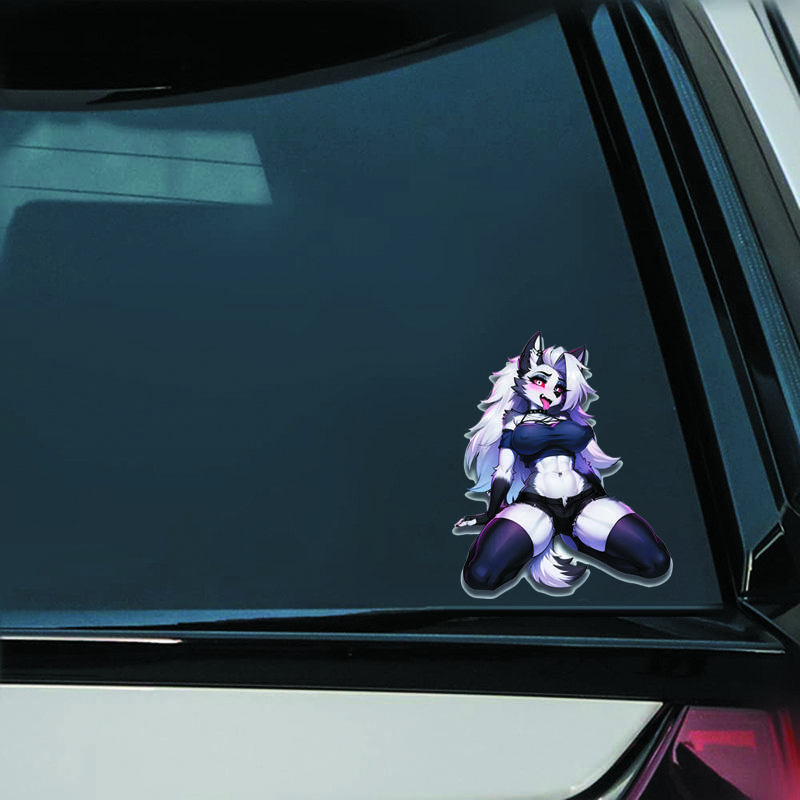 DS32 # 12,5x15cm Autocolant autocolant cu vulpe drăguță - Decal din vinil rezistent la zgârieturi pentru mașină, motocicletă, laptop - ușor de aplicat și îndepărtat