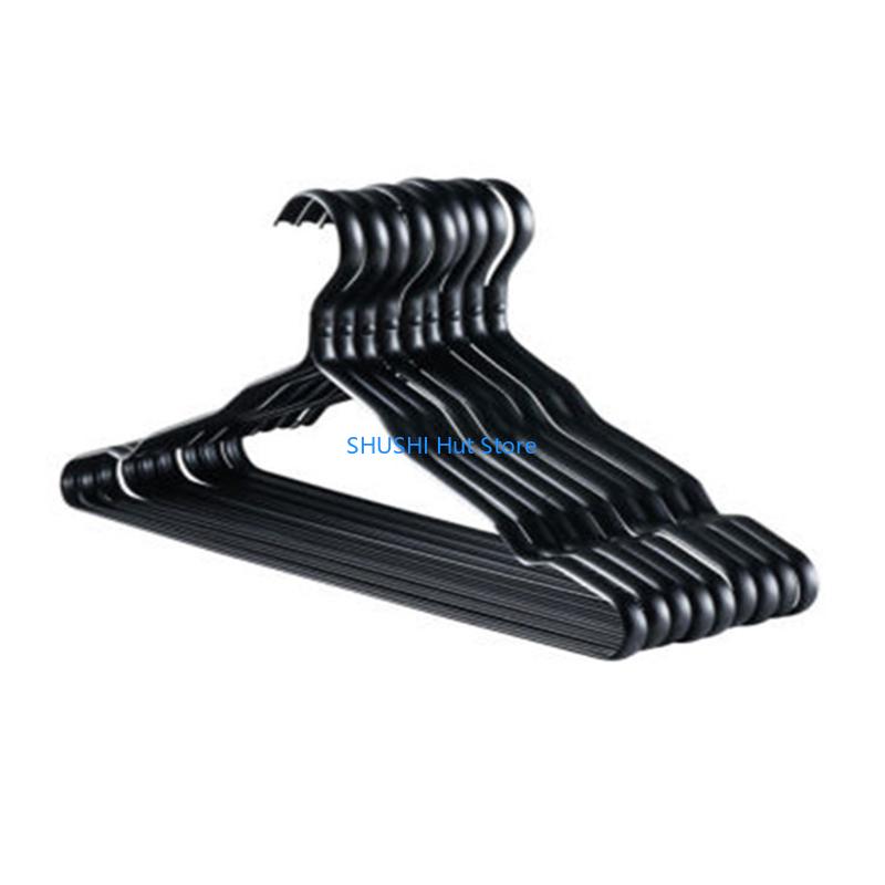 10Pcs Aluminum Alloy Metal Clothes Hangers Non-Deformed Heavy Duty Coat Drying Rack with for Jacket Shirts Pants D57B