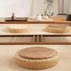Tatami Floor Pillow Handmade Woven Meditation Cushion Sitting Pad Seating for Balcony Home Decor Office Tea House Indoor
