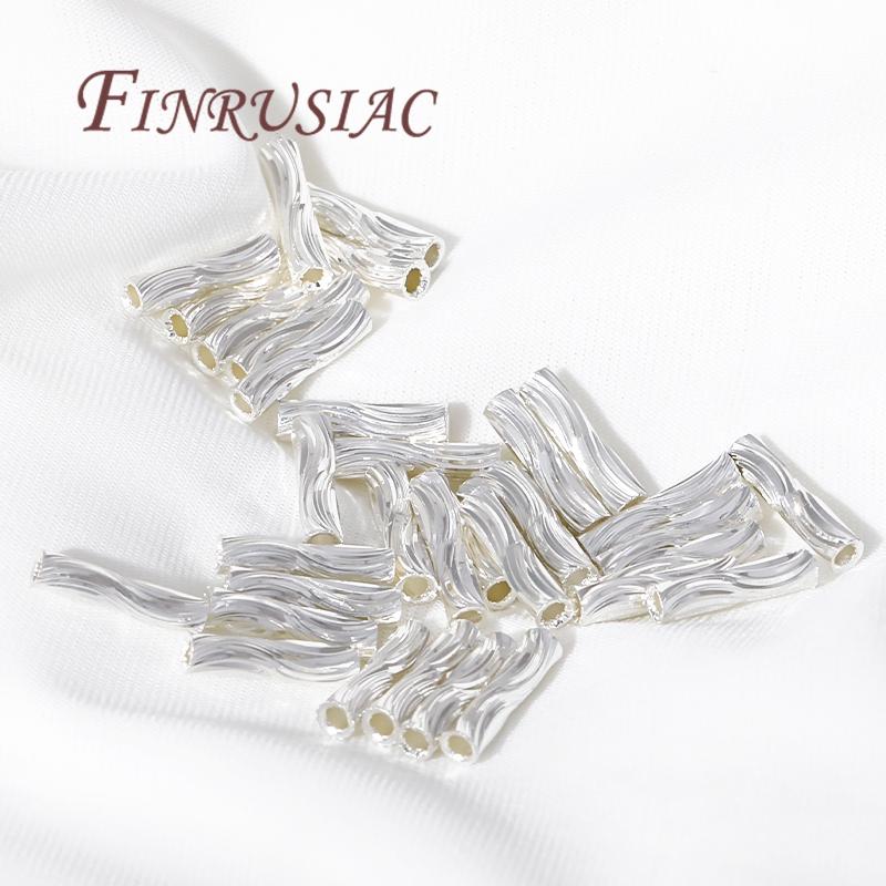2mmX8mm Tube Beads For Jewelry Making 18K Gold Plated Beads Separators For Bracelets Accessories,Spacer Bead DIY Findings