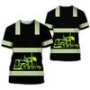 Abbigliamento da Lavoro Estivo Traspirante T-shirt da Uomo Stile Stampa 3D Camionista Sicurezza Trasporti Uniforme da Lavoro Top Ampi Oversize