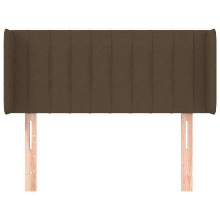 VidaXL Headboard with Ears Dark Brown 83x16x78-88 Cm Fabric3118983