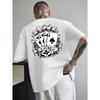 Poker Queen Summer Outdoor Sports and Casual Short-sleeved T-shirts, Men's Trendy Fashion Prints, Loose Base Shirts, Versatile Round Neck Tops