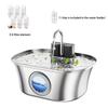 3.2L/108oz Wireless Charging Sensor Cat Water Feeder Stainless Steel Cat Dog Water Fountain Silent Water Level Window No Plug