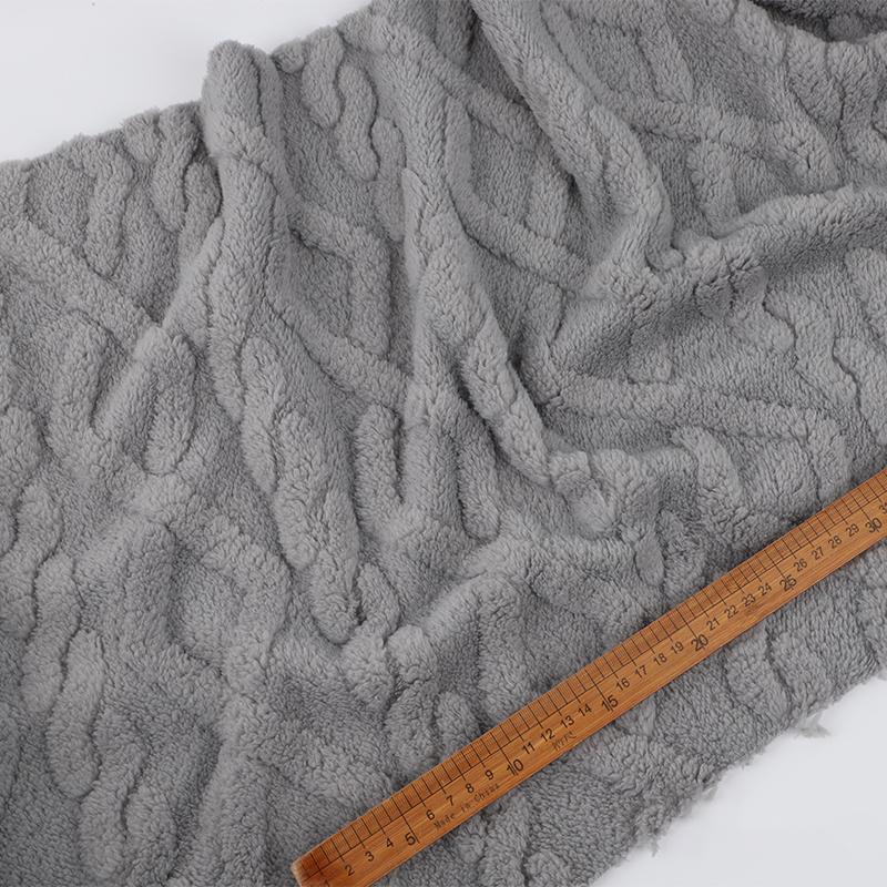 Verdickter Jacquard-Flanellstoff Weich Warm Beidseitiger Lammveloursstoff Für DIY Nähen Pyjamas Decken Kissen Textilien