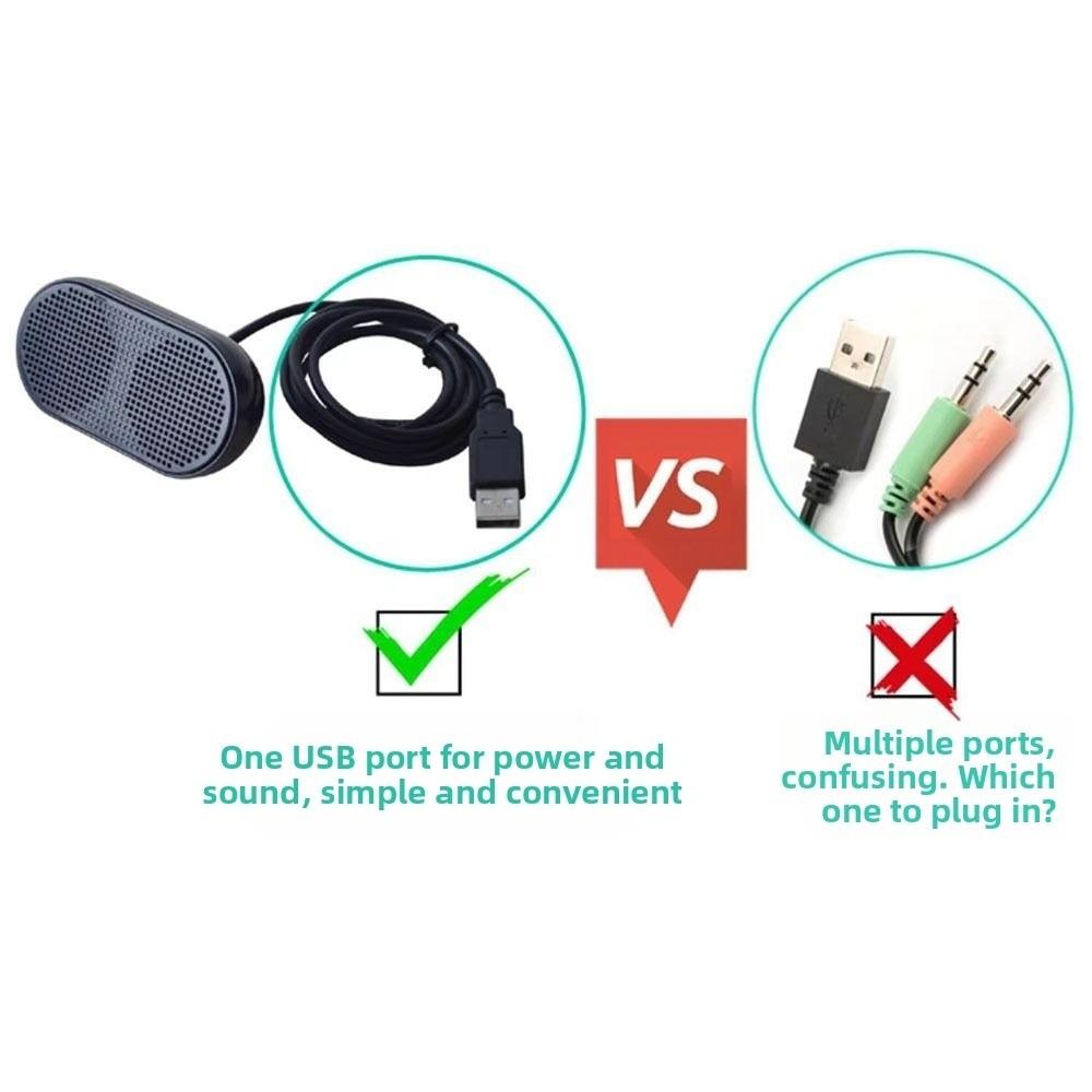 Powered Speaker Portable Loudspeaker Mini Size Computer USB Soundbox  Computer Accessories