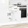 Vidaxl Kitchen Base Cabinet, Kalmar, White, Wood-based Material