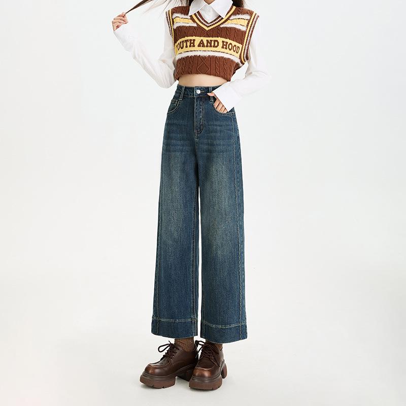 Damen Bestickte Stretch Straight-Leg Jeans - Herbst/Winter Hot Style, Figurformend für Birnenform, Kollektion 2025