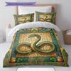 Legendary Mural Pattern Bedding Quilt Set Quilt Cover Pillowcase Home Decoration Birthday Gift (1 * Duvet Cover + 2 * Pillowcase, Without Core)