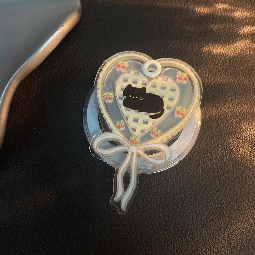 Cute Cartoon Corgi Phone Holder: MagSafe-Compatible Magnetic Mirror Ring for Women