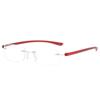 Semi-Rimless Anti Blue Rays Square Hyperopia Eyeglasses Women Men  Magnifier Glasses For The Elderly  +75 +100 +125 To +400