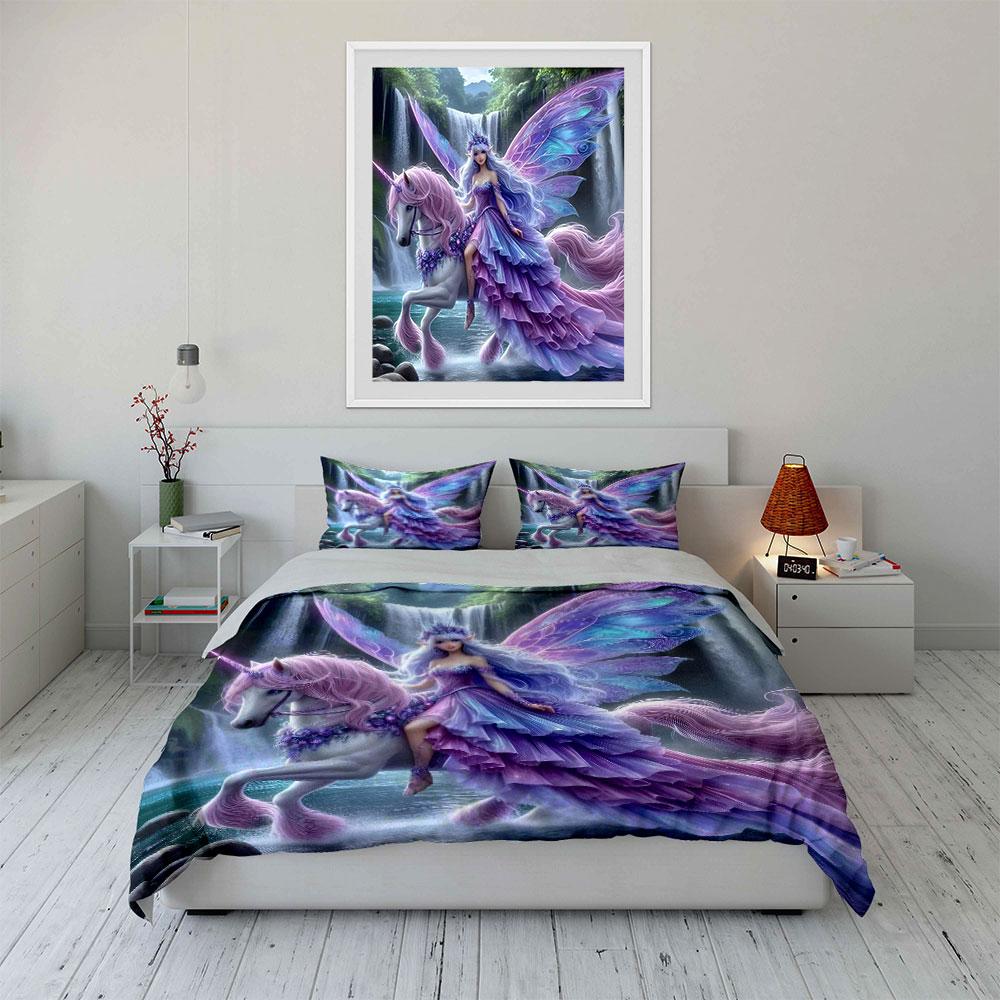 Fairy Unicorn Dress Set Fantasy Multiple Sizes Kid'S And Adults' Bedroom Exquisite 3Pc Bedding Set, Gift