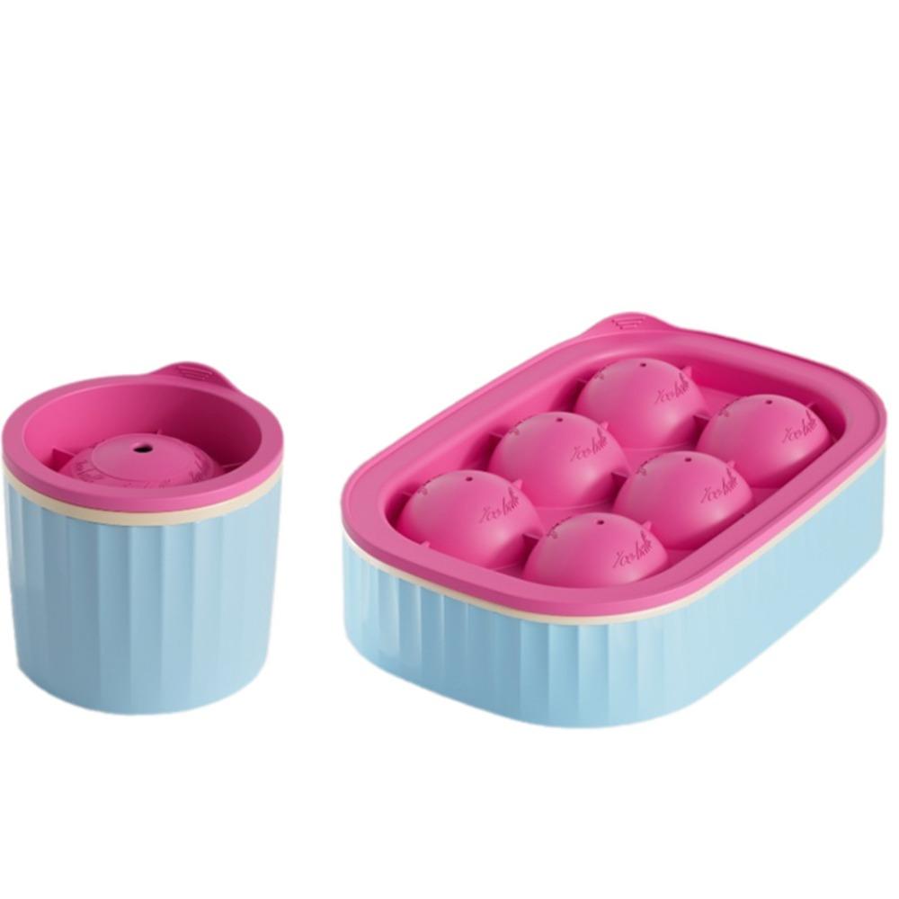 2PCS Silicone Refrigerator Ice Ball Mold Dust Lid Ice Sphere Mold Bar Ice Ball Maker  Easy To Demold