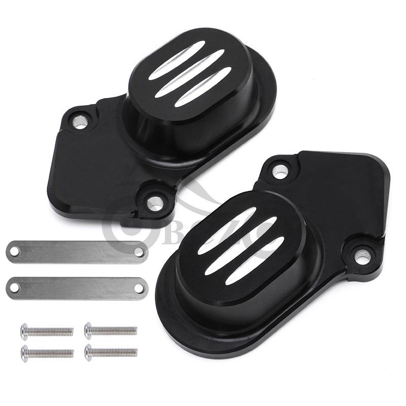 Aluminum Rear Axle and Swingarm Covers for Harley 883/1200/48 (2004-2016) Black
