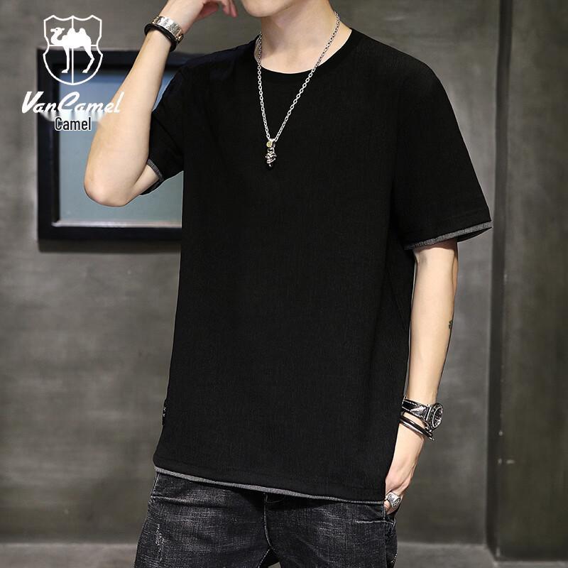 

VANCAMEL Men s Summer Ice Silk Breathable Short Sleeve T-shirt L