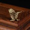 Brass Solid Copper Open Wing Mini Eagle Bird Art Model Home Living Room Office Tea House Yoga Room Decor Statues Sculpture Gift