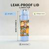 1PC Twin Country Dolls Cartoon 750ml Color Plastic Sports Water Bottle Leakproof Flip Straw Lid Suitable for Sports Office Home Use