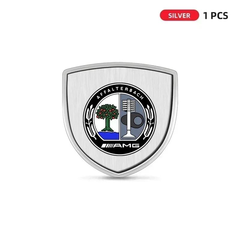 AZP2  1/2pcs 3D Metal Car Body Fender Emblem Shield Stickers Decor Auto Accessories for Mercedes Benz W211 W204 W210 W203 CLA GLA
