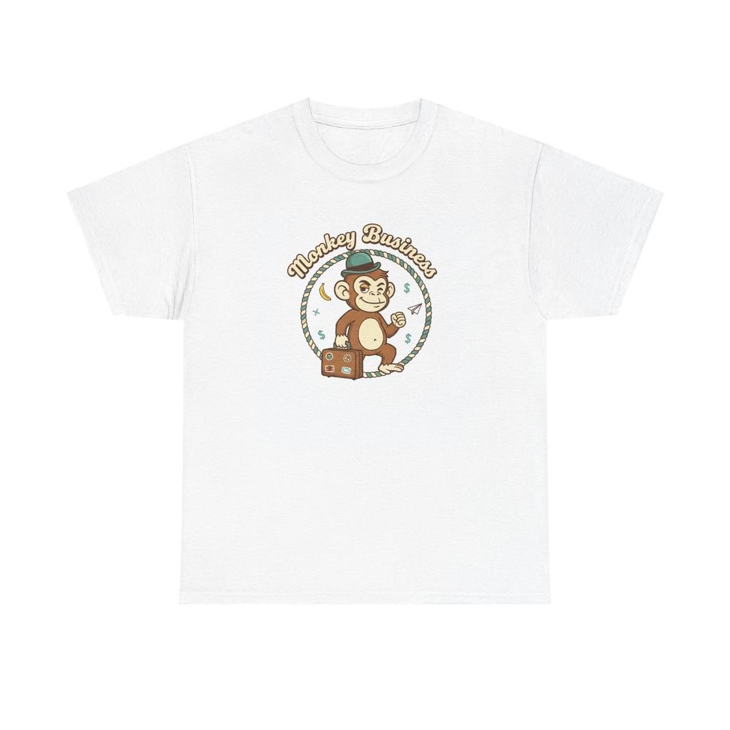 Monkey Bananas Tee | Retro Cartoon Monkey, Music Notes, Vintage Style