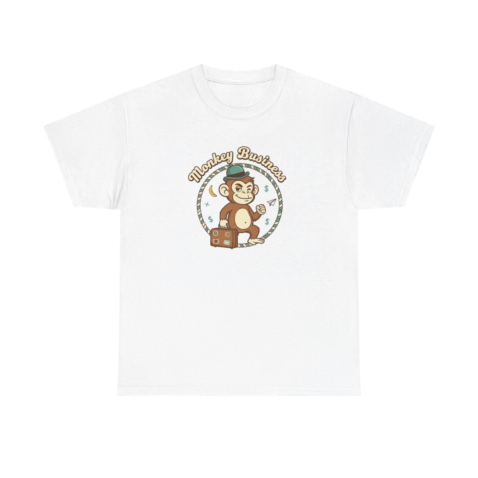 Monkey Bananas Tee | Retro Cartoon Monkey, Music Notes, Vintage Style S
