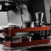 51-58mm Wooden Coffee Tamper Station Spring Tamper Holder Coffee Knock Box Distributor, Portafilter & Puck Screen Organizer Box