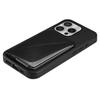 DENIOR D04 For iPhone 16 Pro Max Case Dual Card Slots Kickstand Leather+PC+TPU Cover