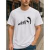 European Sizes "Evolve Into A Rock Climber" Outdoor Person Fun T-shirt with Fashionable Prints  Fabric, Simple and Fashionable Men's