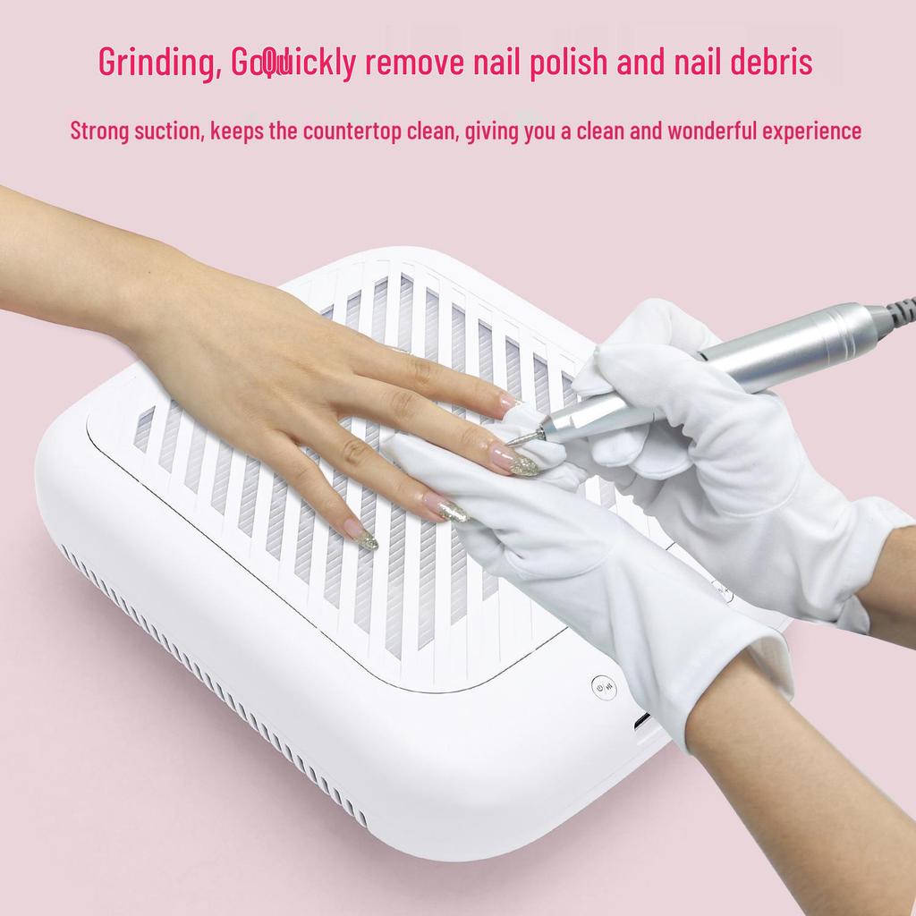 MS508 Rechargeable Nail Dust Collector: Silent, Strong Suction, High Power for Polishing and Removal