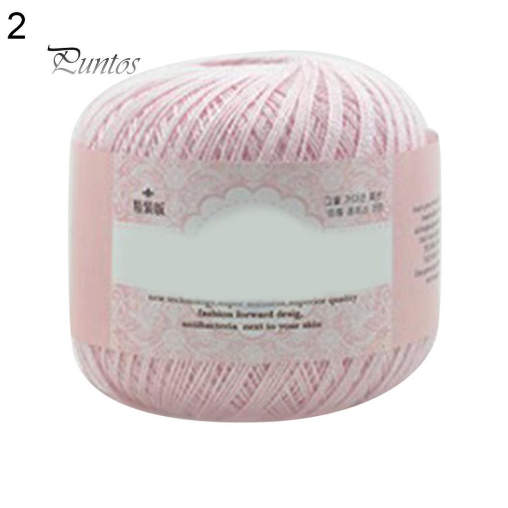 Mercerized Cotton Cord Thread Yarn for Embroidery Crochet Knitting Lace Jewelry