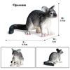 Oenux Wild Animals Simulation Rodent Marmot Mouse Model Squirrel Rat Chinchilla Action Figure Figurine Collection Cute Kid Toy