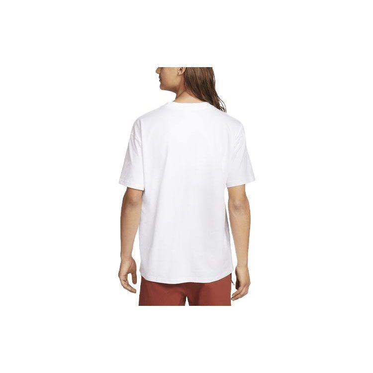 Nike T Shirts Men's White Crew Neck Moderate Straight Fit DX9448-100