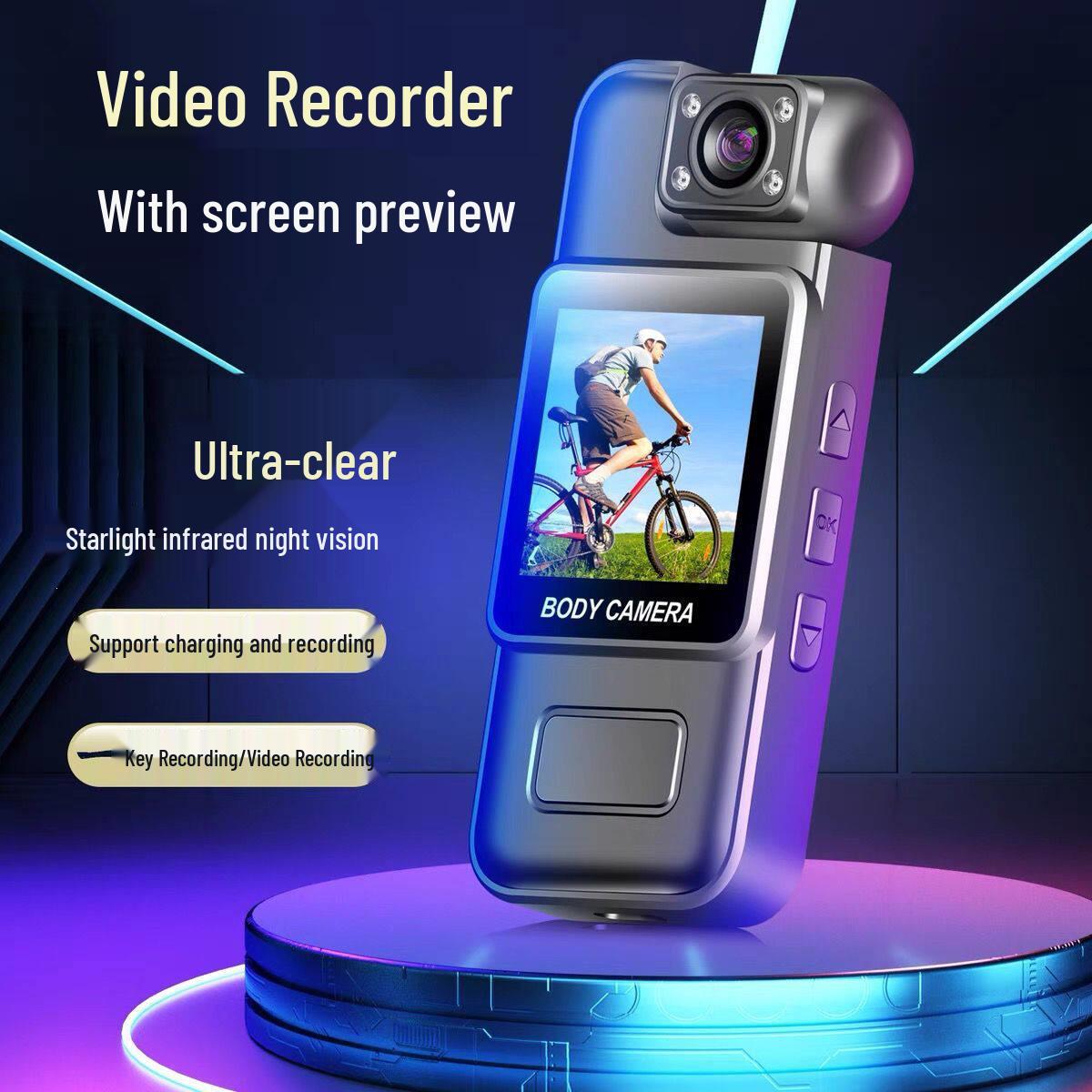 

HD Chest-Mounted Sports Camcorder for Cycling and Travel WiFi Black - Standard