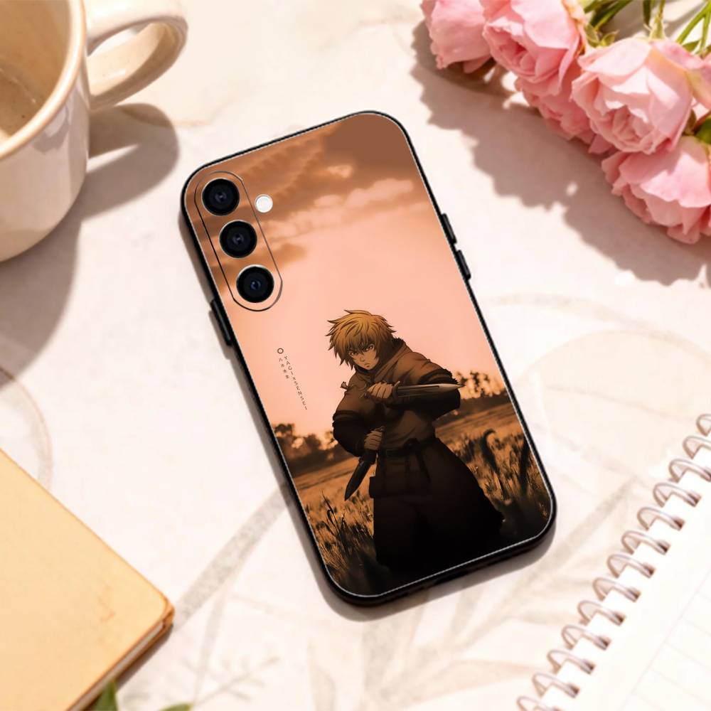 Viking V-Vinland Saga phone Case For Samsung Galaxy A73,A72,A71,A70,A53,A52,A51,Others Soft Black Shell