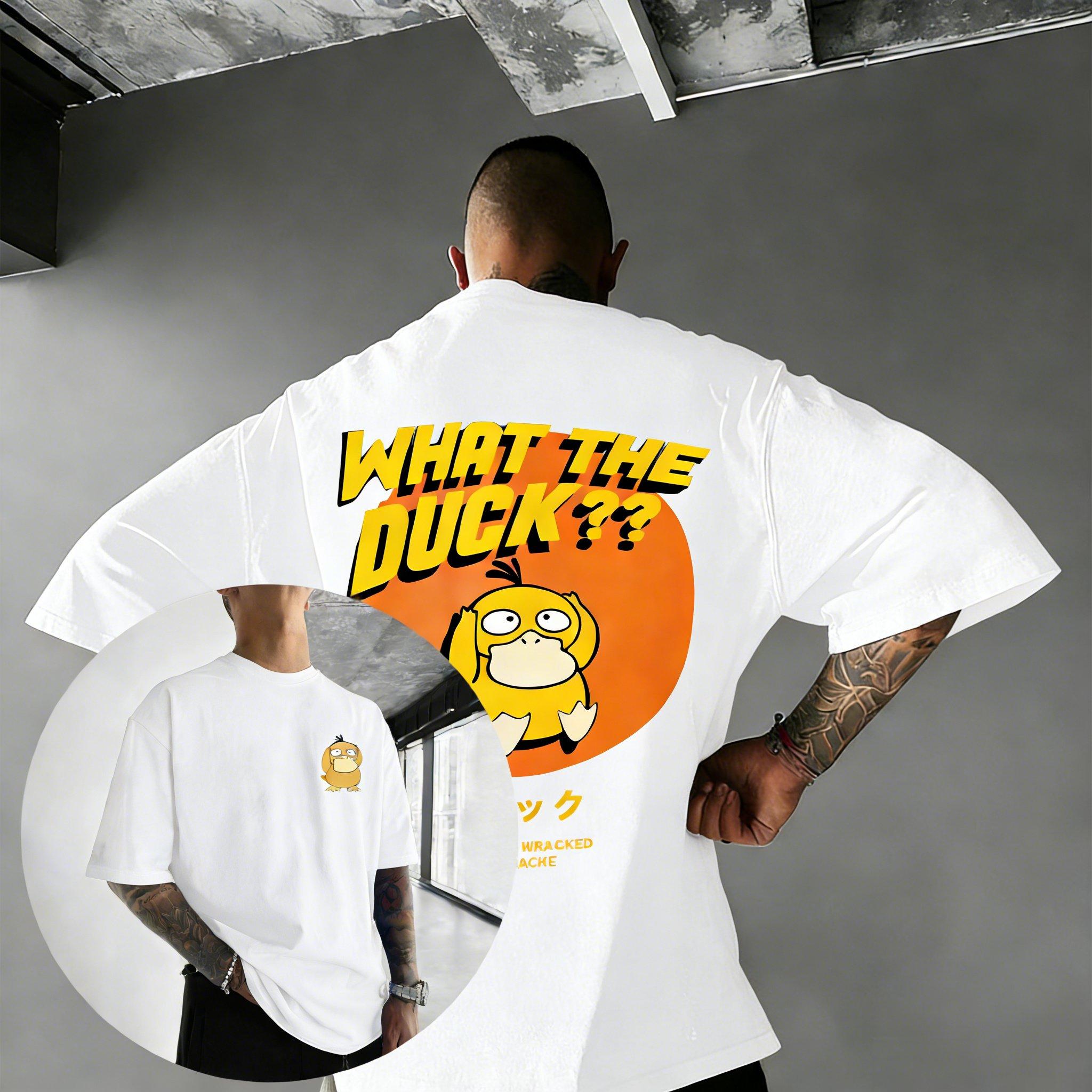 2026 Sommer Y2k Pokemon Enton Grafik T-Shirt Herren Damen Baumwolle Kurzarm T-Shirt Streetwear Cartoon Print Übergroße Lässige Oberteile 3XL