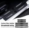 Car Door Sill Scuff Plate Decor Carbon Fiber Stickers For MG HS ZS GS 3 5 6 7 Hector TF GT ZR bfl2